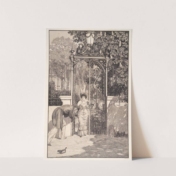 At the Gate (Am Thor) (1887) by Max Klinger