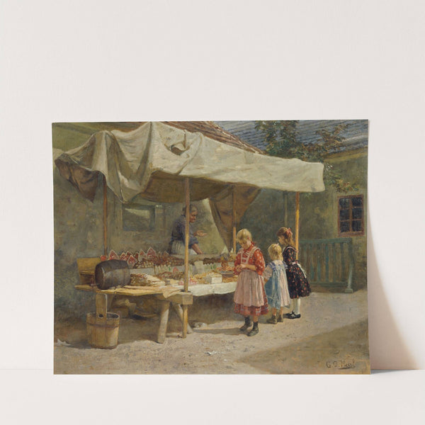 At the Gingerbread Booth by Gustav August Hessl