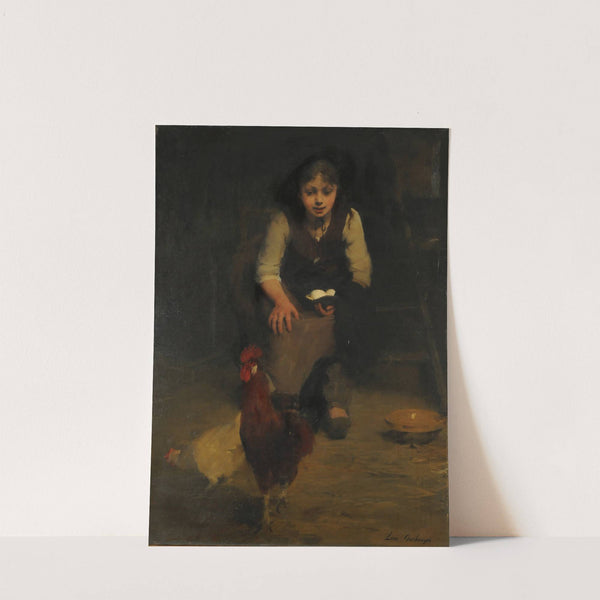 At the henhouse by Louis Deschamps