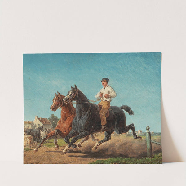 At The Horse Market by Bernard Edouard Swebach