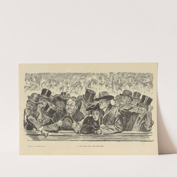 At the horse show (The high jump) (1900-1905) by Charles Dana Gibson