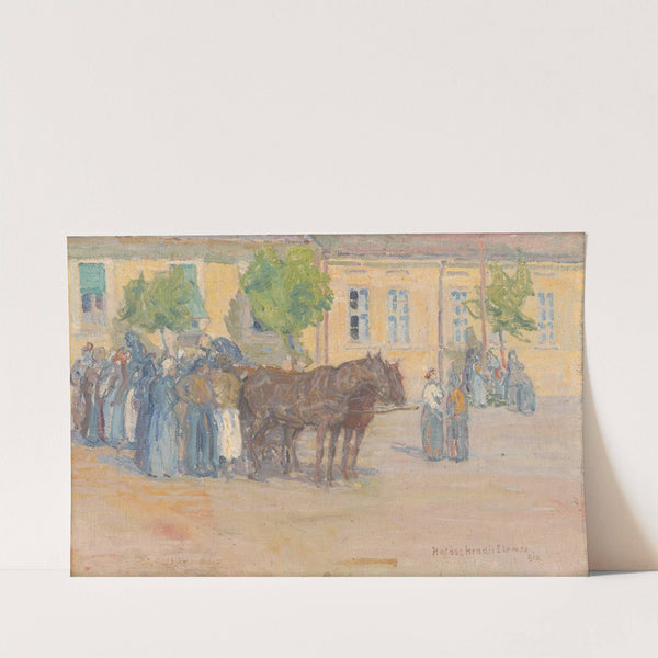 At the Market by Elemír Halász-Hradil