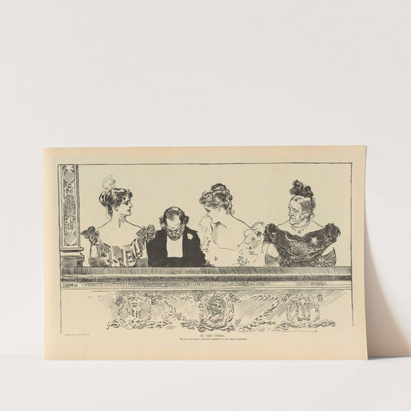 At the opera (1893-1900) by Charles Dana Gibson