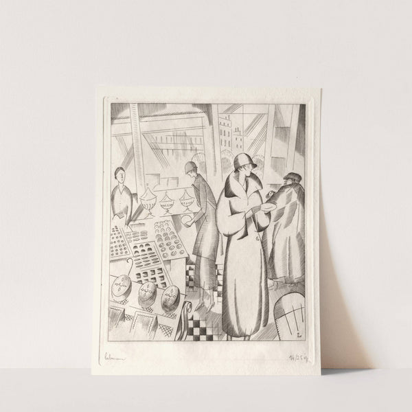 At the Patisserie (1924) by Jean-Émile Laboureur