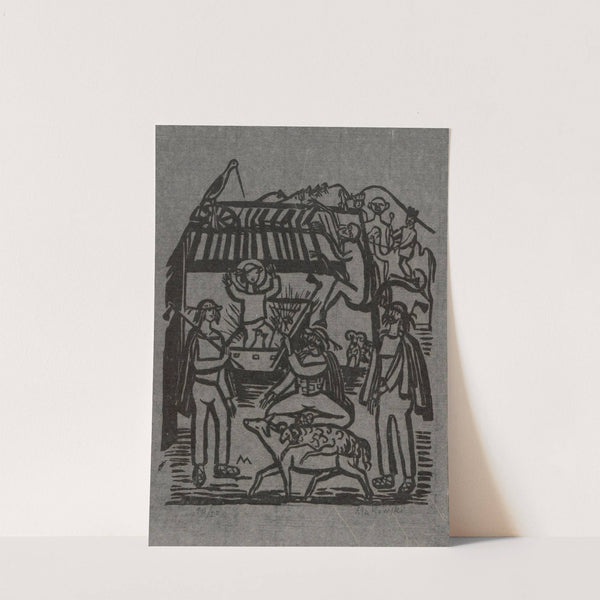 At the shed – mystery play (1924) by Tadeusz Makowski