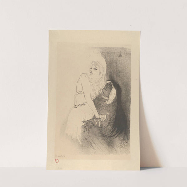 At the Théâtre de la Renaissance; Sarah Bernhardt in Phèdre. (1893) by Henri de Toulouse-Lautrec