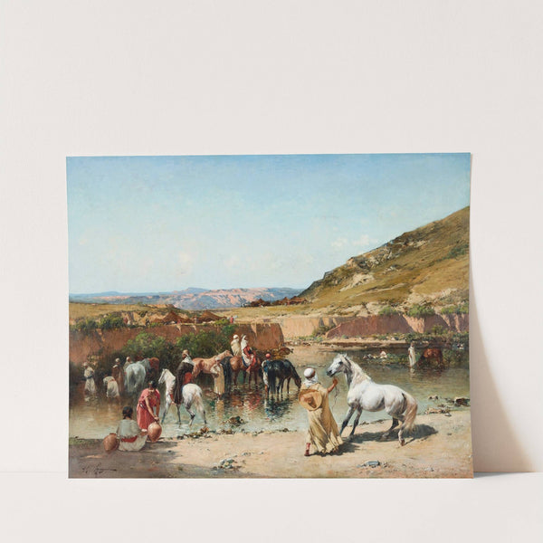 At the Wadi by Victor Huguet