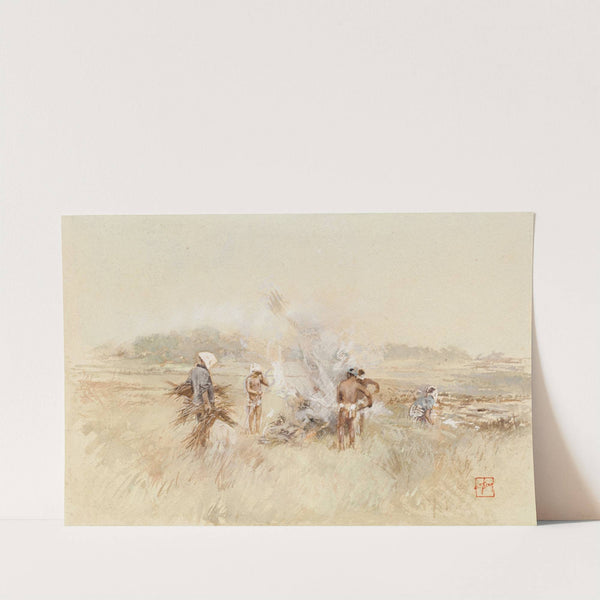 At Work Heaping Brush On Smouldering Fires (1867–1903) by Robert Frederick Blum