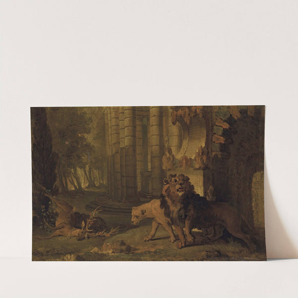 Atalanta and Hippomenes turned into lions by Jean-Baptiste Oudry