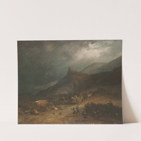 Ataque a un convoy carlista (La batalla de Arlabán) by Genaro Pérez Villaamil