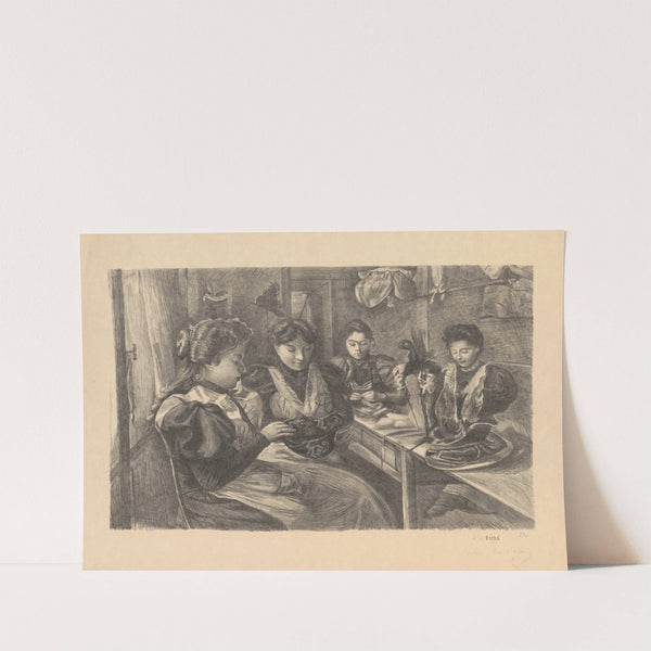 Atelier de modistes à Bruxelles vers 1900 (1900) by Léon Bartholomé