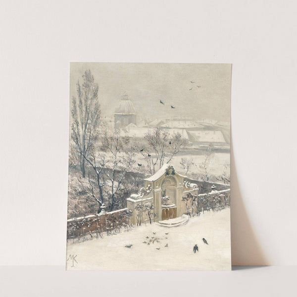 Atelieraussicht, Blick auf die Salesianerkirche vom oberen Belvedere by Marie König-Ingenheim