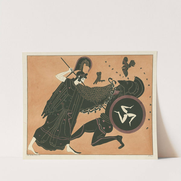 Athena attacks the giant Enceladus (1844-1861) by A. Rey