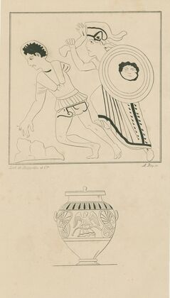 Athena battling a giant (1844-1861)