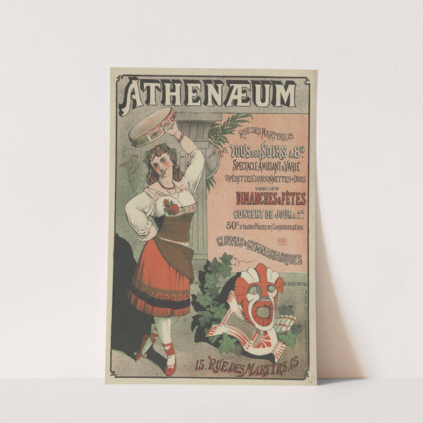 Athenaeum. tous les soirs à 8 h spectacle amusant et varié (1879) by Imp. Emile Lévy