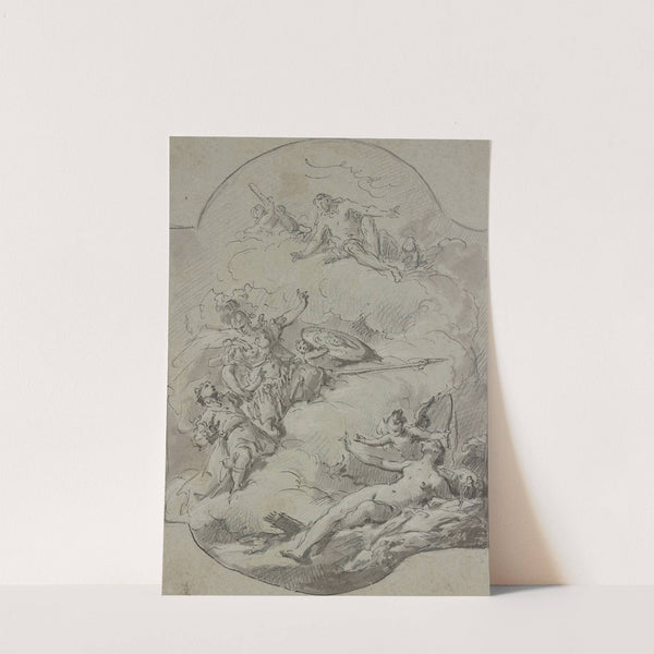 Athene weist einem Jüngling den Weg der Tugend by Gaspare Diziani