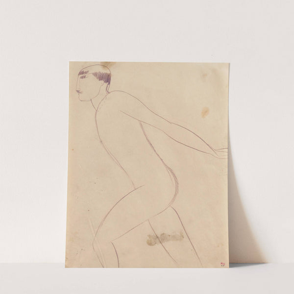 Athlète De Foire Ou De Cirque De Profil by Amedeo Modigliani