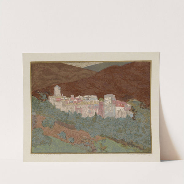 Athos; le Monastere de Valopedie (1922) by Francois-Louis Schmied