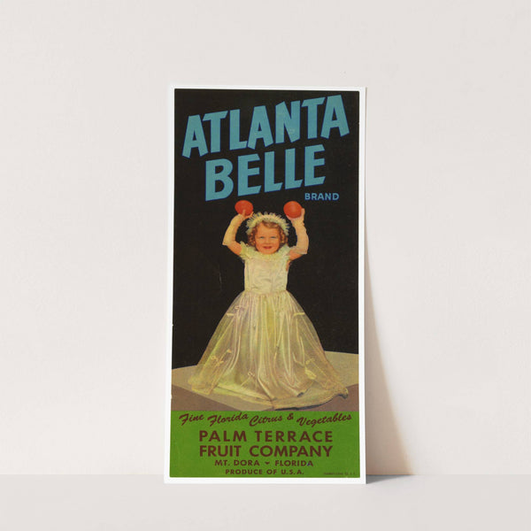 Atlanta Belle Brand Produce Label (1930-1950)