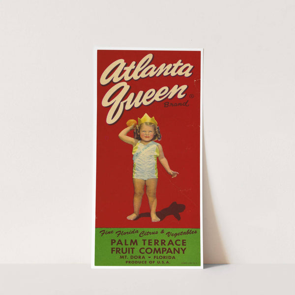 Atlanta Queen Brand Produce Label (1930-1950)