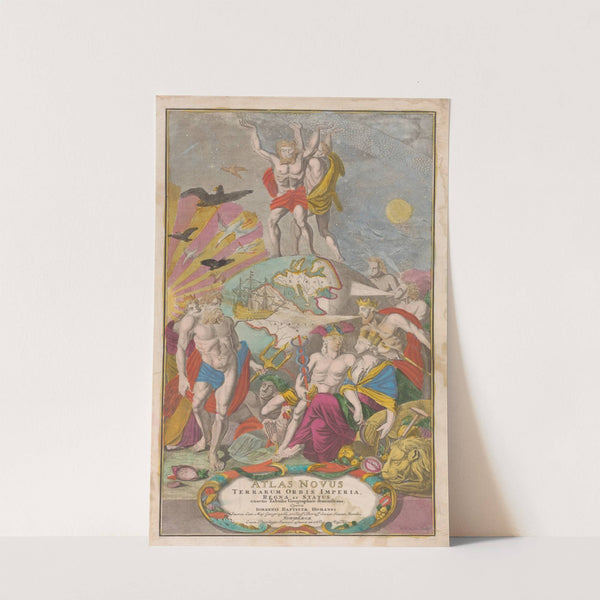 Atlas and Hercules carry starry sky (1729) by Michael Rössler