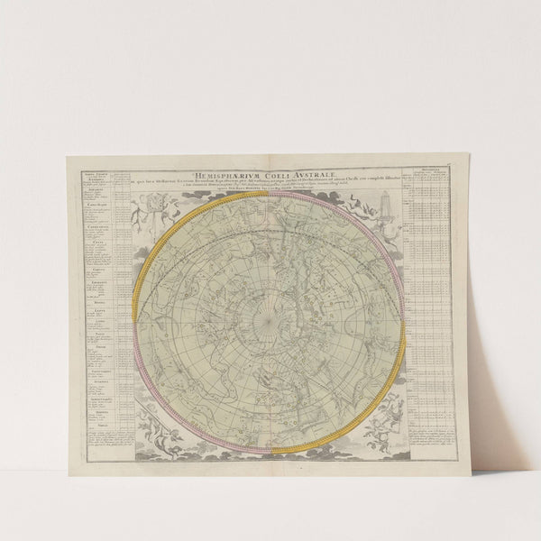 Atlas Coelestis Pl.17 (1742) by Johann Gabriel Doppelmayr