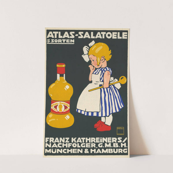 Atlas-Salatöle. 5 Sorten. München & Hamburg (1910) by Ludwig Hohlwein