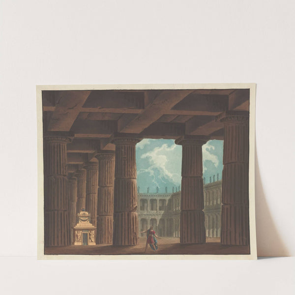 Atrio contiguo alla reggia di Ceruone (1812) by Alessandro Sanquirico