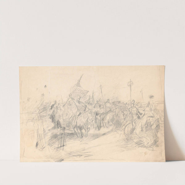 Attack, battle scene (1909) by Jozef Brandt