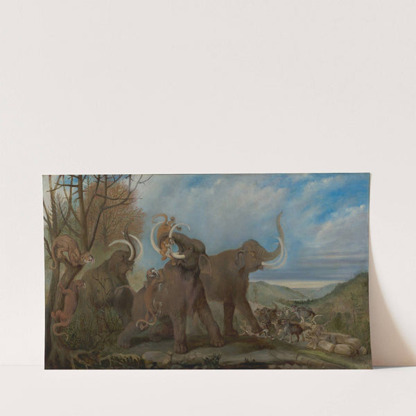 Attack in Pleistocene England by Benjamin Waterhouse Hawkins