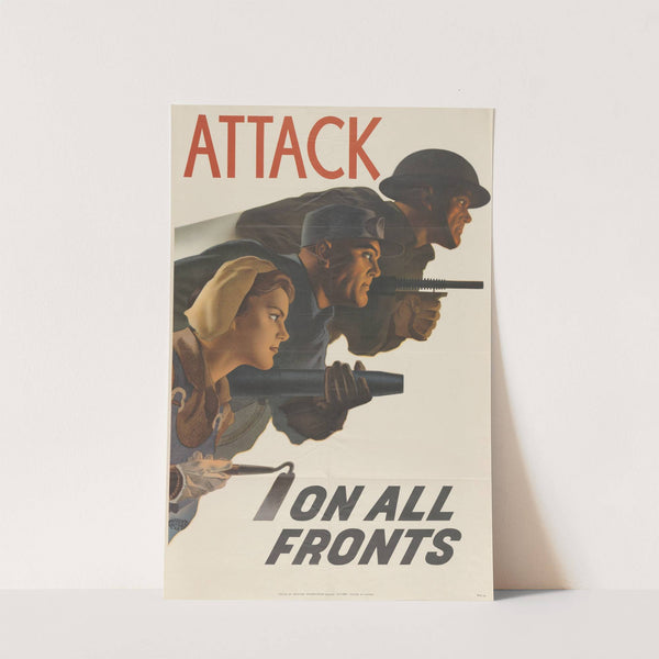 Attack on all fronts (1943) by Hubert Rogers
