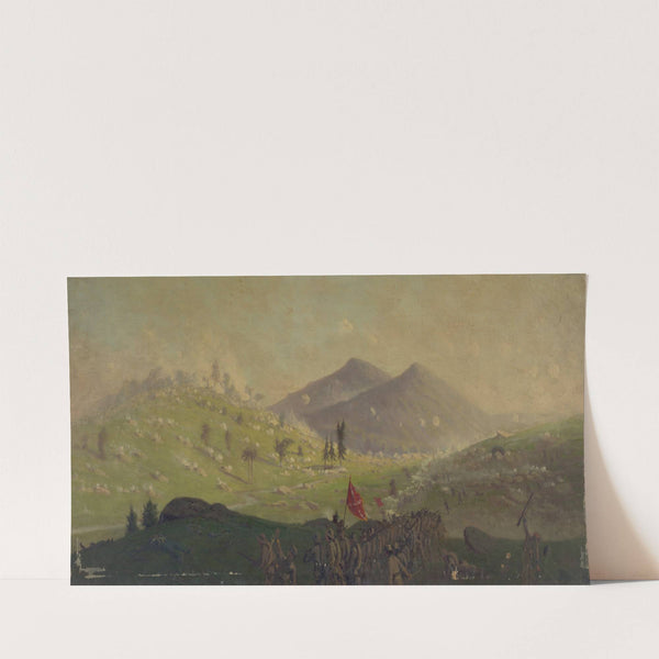 Attack on Little Round Top held by the 5th Corps commanded by General Sykes (1865-1876) by Edwin Forbes