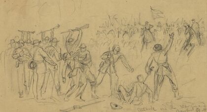 Attack on the rear guard. Amelia Ct. Ho.