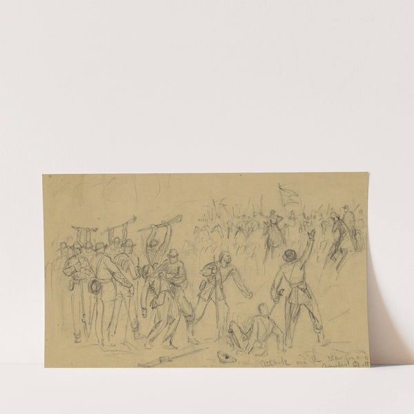 Attack on the rear guard. Amelia Ct. Ho. (1865) by Alfred Rudolph Waud