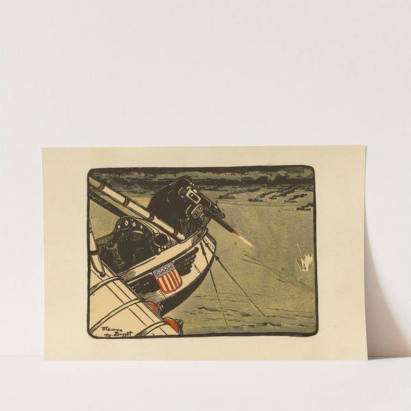 Attaque d’un sous marin par hydravion. Golfe de Gascogne, 1918 (Attack of a Submarine by a Seaplane, Bay of Biscay, 1918) (1920)