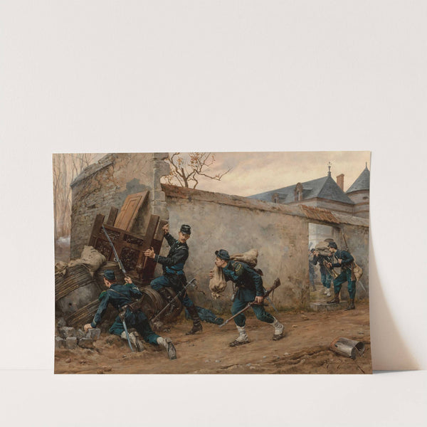 Attaque imprévue by Etienne-Prosper Berne-Bellecour