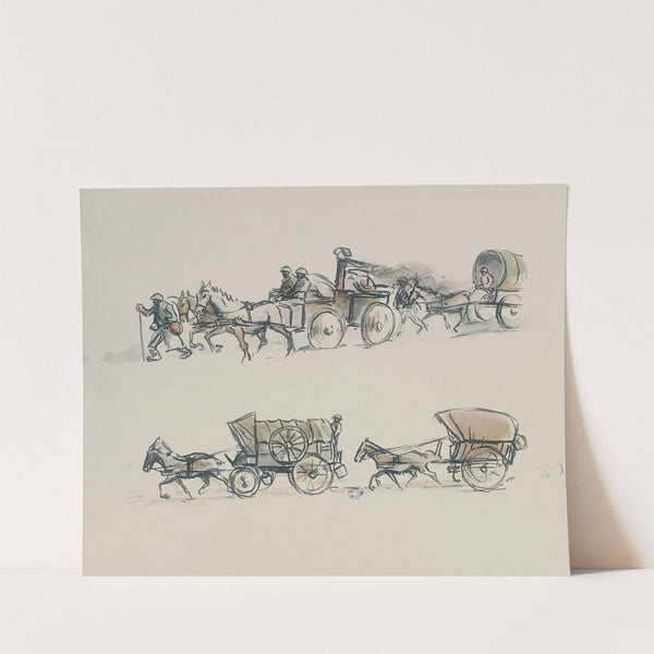 Attelages dont une cuisine roulante (1915-1916) by Georges Goursat (Sem)