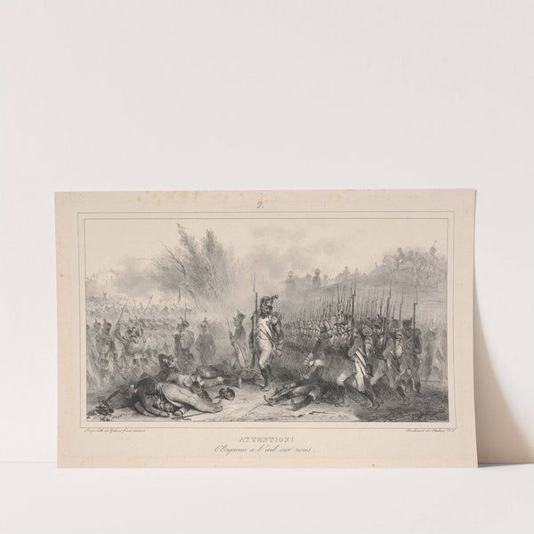 Attention! L’empereur a l’oeil sur nous. (Caution! The Emperor has his eye on us) (1832) by Denis Auguste Marie Raffet