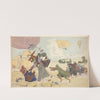 Atterrissage d’un ballon libre. Estampe de Pierre Gatier. (1922 - 1930) by Pierre Gatier
