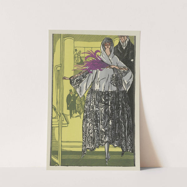 Au bal noir et blanc ; Manteau du soir (1921) by Fernand Siméon