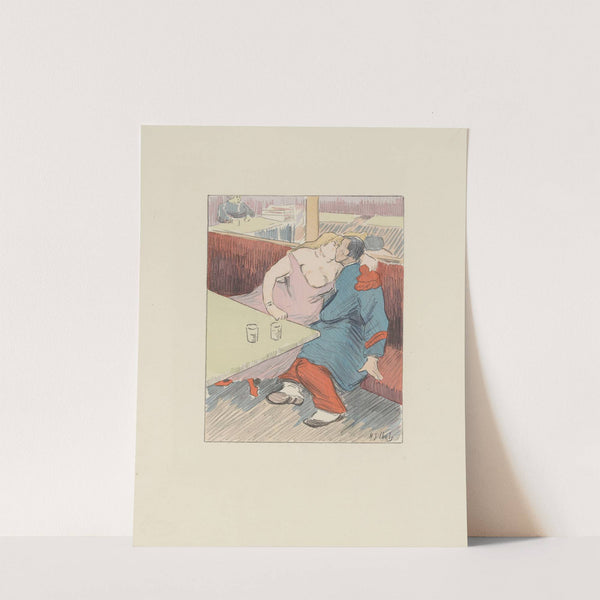 Au bistrot, couple s’embrassant (1895) by Henri-Gabriel Ibels