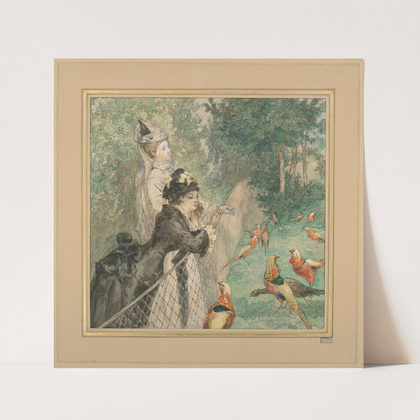 Au jardin d’acclimatation by Félix Bracquemond