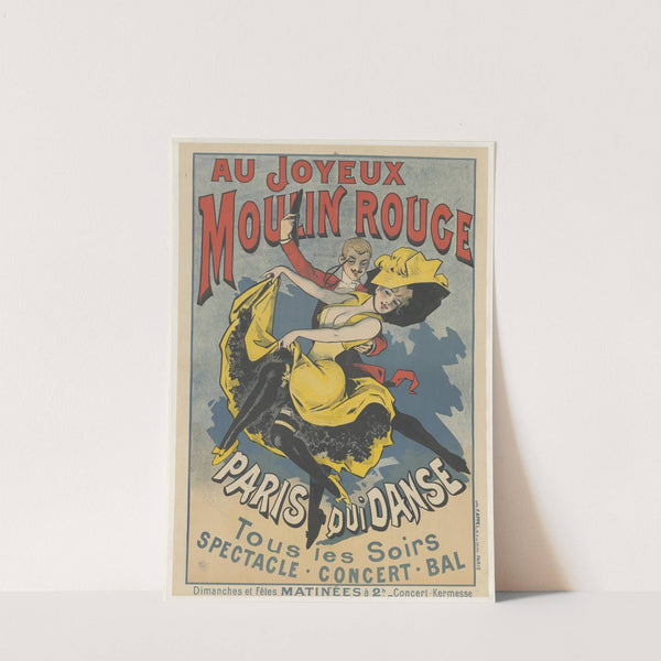 Au Joyeux Moulin rouge. Paris qui dans (1890) by Lith. F. Appel