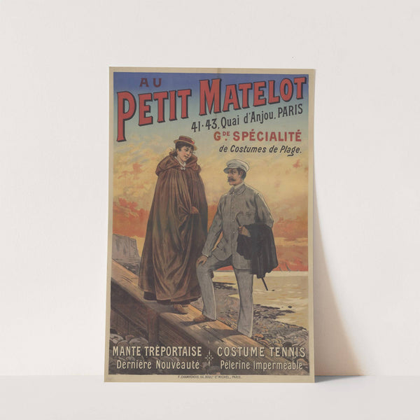 Au Petit Matelot. 41- 43 quai d’Anjou, Paris. Grande spécialité de costumes de plage (1894) by Imp. F. Champenois