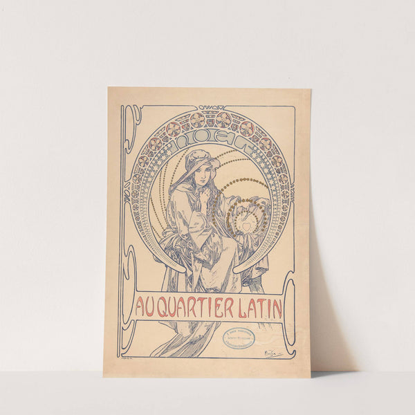 Au Quartier Latin – cover design (1900) by Alphonse Mucha