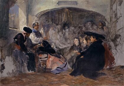 Auction of Paintings in Seville (1860)