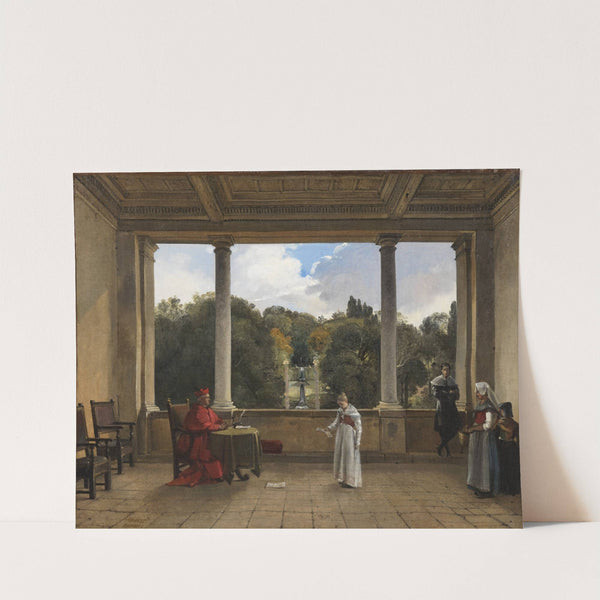 Audience with Cardinal Aldobrandini in the Loggia of the Villa Belvedere in Frascati (1822-1823) by François-Marius Granet