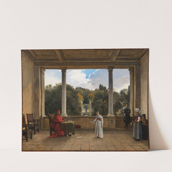 Audience with Cardinal Aldobrandini in the Loggia of the Villa Belvedere in Frascati (from 1822 until 1823) by François-Marius Granet