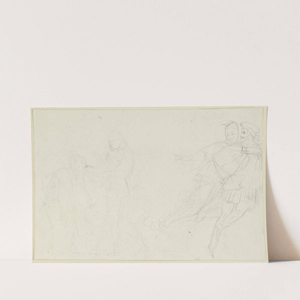 Auerbachs Keller zu Leipzig; Zwei Zecher, Mephisto und Faust by Peter von Cornelius