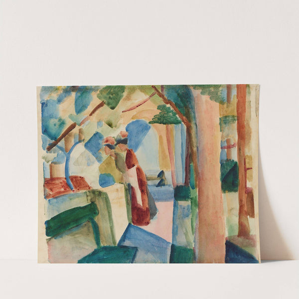 Auf dem Friedhof von Thun (1914) by August Macke